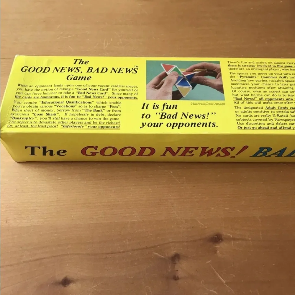 The Good News! Bad News! Board Game - NEW.